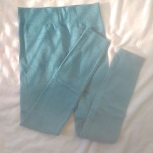 Blue Fleece Lined Tights S/M